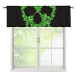 Cannabis Skull Print Window Valance