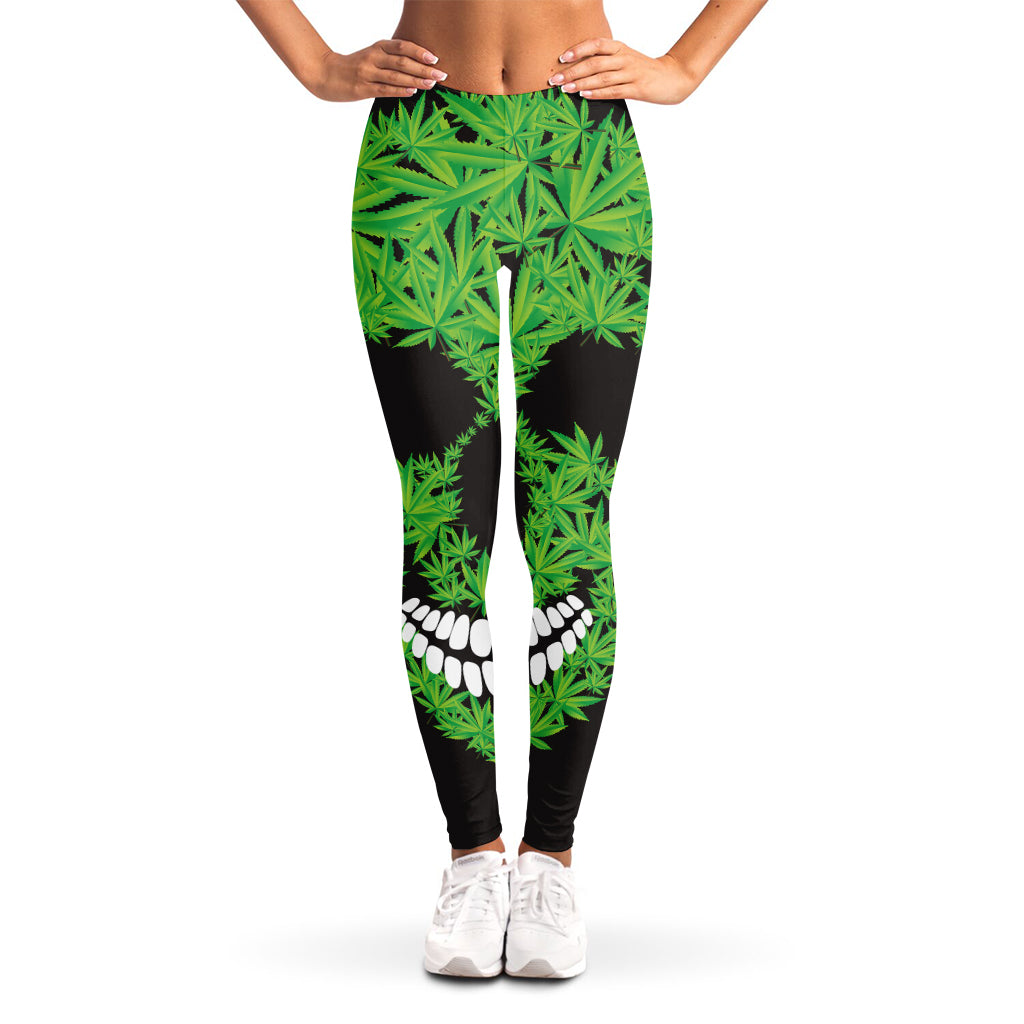 Cannabis Skull Print Women's Leggings