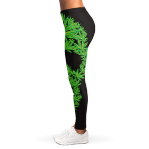 Cannabis Skull Print Women's Leggings