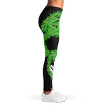 Cannabis Skull Print Women's Leggings