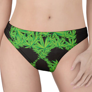 Cannabis Skull Print Women's Thong