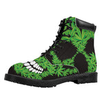 Cannabis Skull Print Work Boots