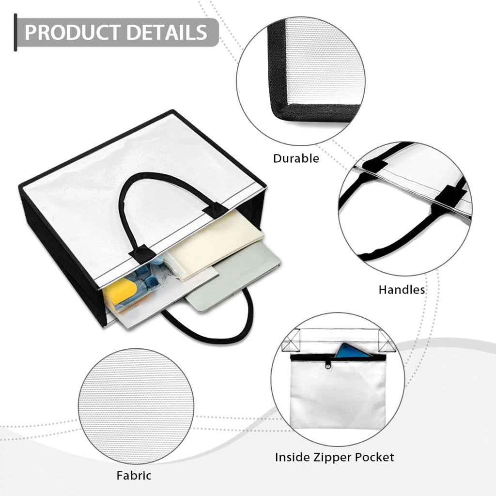 Cartoon Camping Pattern Print Canvas Tote Bag