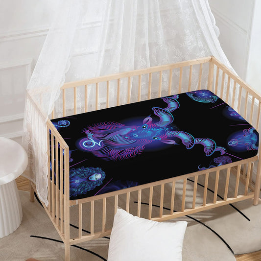 Capricorn And Astrological Signs Print Baby Crib Sheet