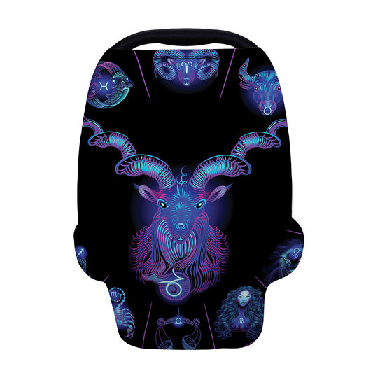 Capricorn And Astrological Signs Print Baby Seat Cover