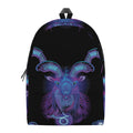 Capricorn And Astrological Signs Print School Backpack
