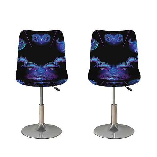 Capricorn And Astrological Signs Print Bar Stool Covers
