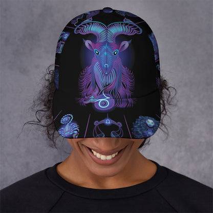Capricorn And Astrological Signs Print Baseball Cap