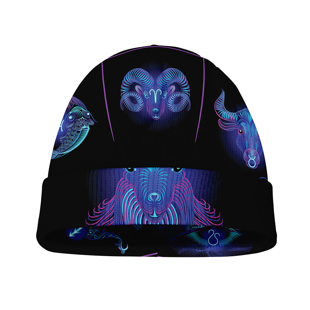 Capricorn And Astrological Signs Print Beanie