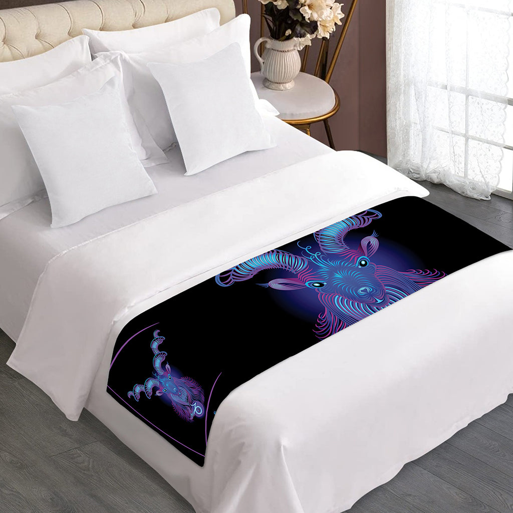 Capricorn And Astrological Signs Print Bed Runner