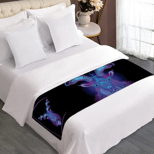 Capricorn And Astrological Signs Print Bed Runner