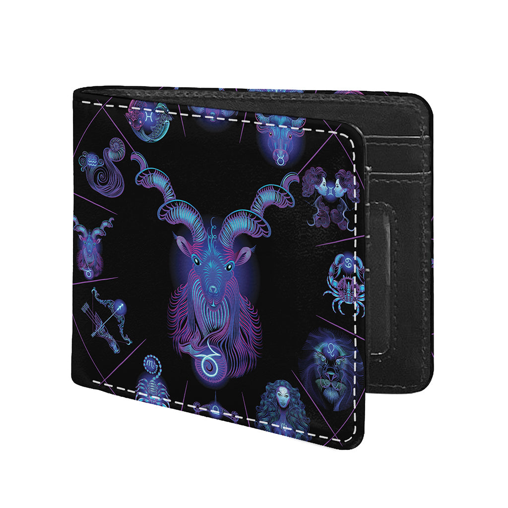 Capricorn And Astrological Signs Print Bifold Wallet