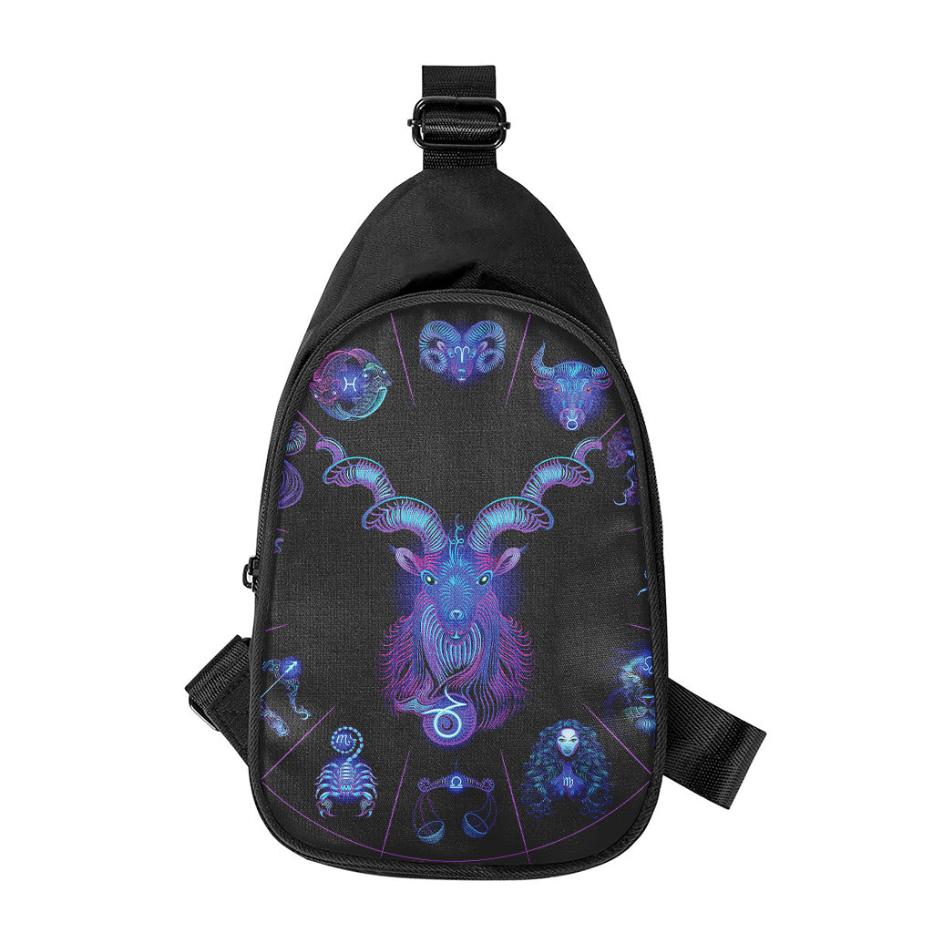 Capricorn And Astrological Signs Print Chest Bag