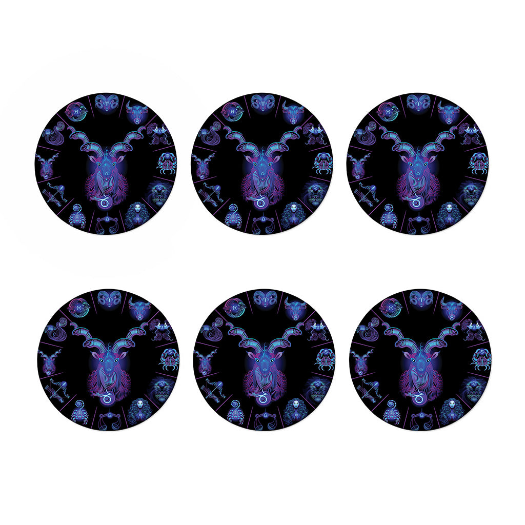 Capricorn And Astrological Signs Print Coaster Set