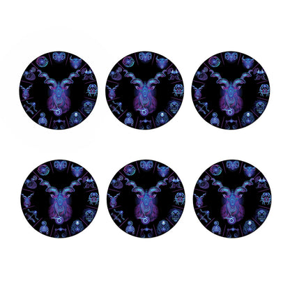 Capricorn And Astrological Signs Print Coaster Set