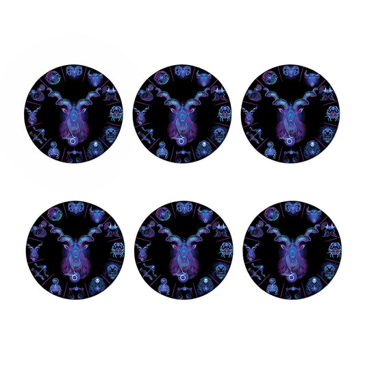 Capricorn And Astrological Signs Print Coaster Set