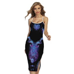 Capricorn And Astrological Signs Print Cross Back Cami Dress