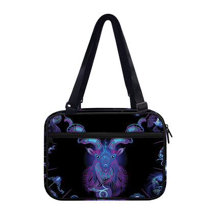 Capricorn And Astrological Signs Print Double Strap Bible Bag