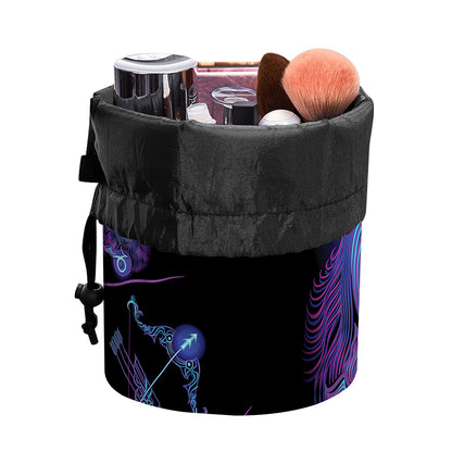 Capricorn And Astrological Signs Print Drawstring Makeup Bag