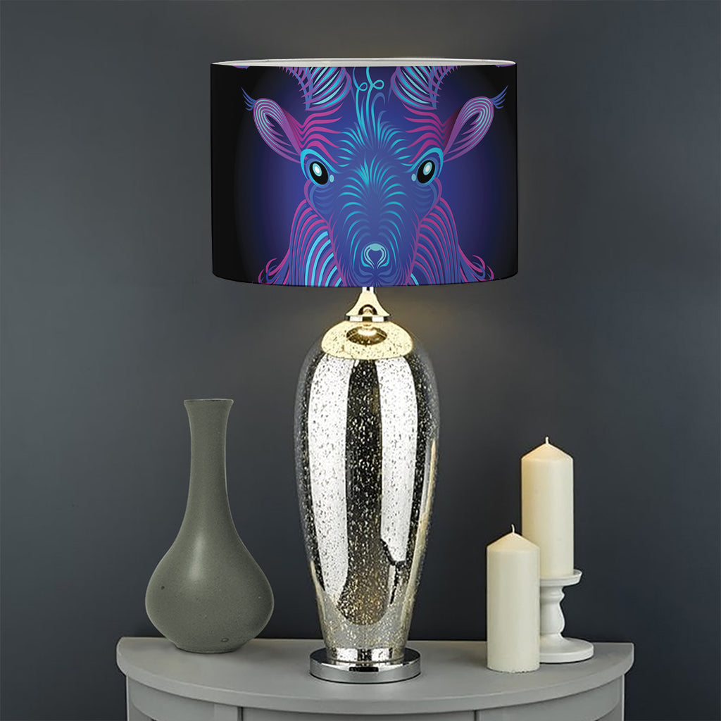 Capricorn And Astrological Signs Print Drum Lamp Shade