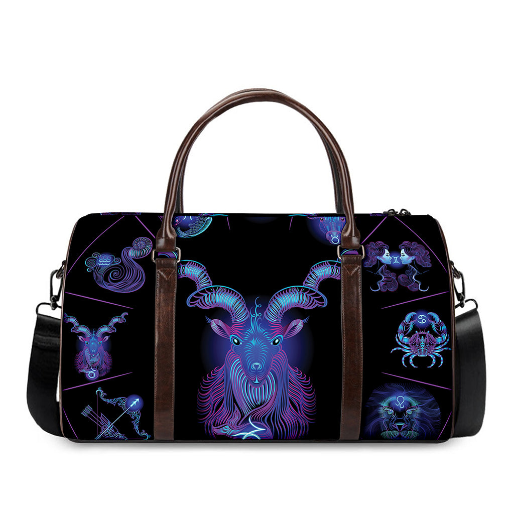 Capricorn And Astrological Signs Print Duffle Bag