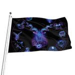 Capricorn And Astrological Signs Print Flag