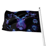 Capricorn And Astrological Signs Print Flag