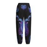 Capricorn And Astrological Signs Print Fleece Lined Knit Pants