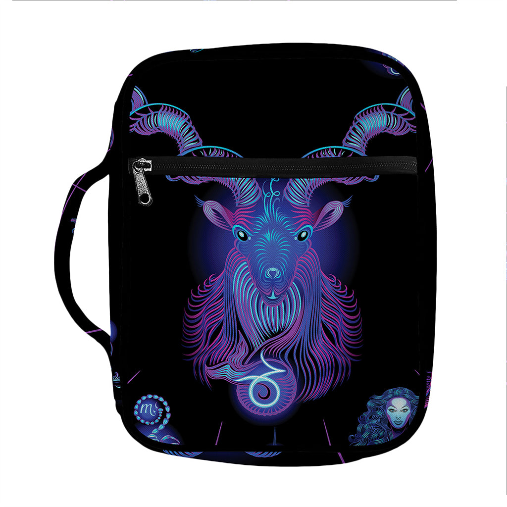 Capricorn And Astrological Signs Print Front Pocket Bible Bag