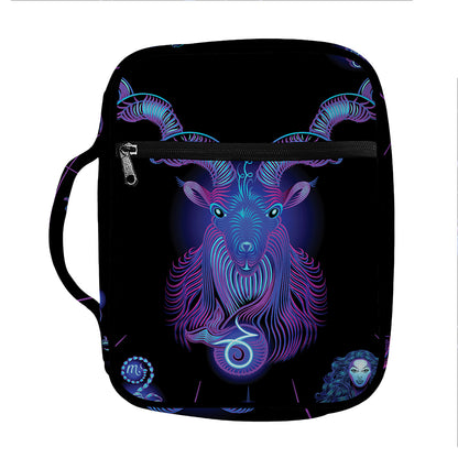 Capricorn And Astrological Signs Print Front Pocket Bible Bag