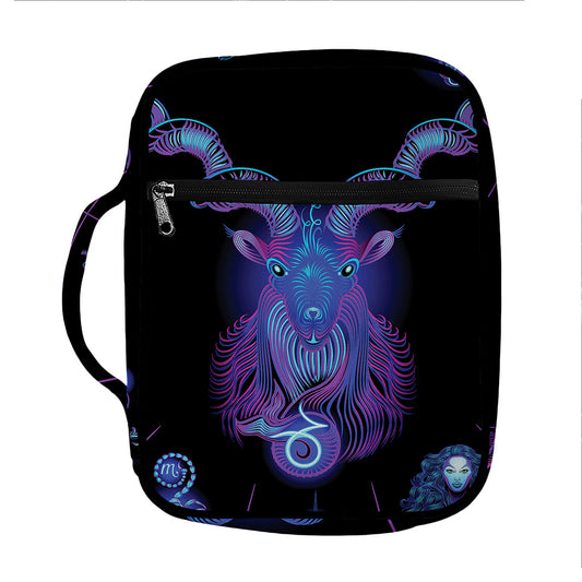 Capricorn And Astrological Signs Print Front Pocket Bible Bag