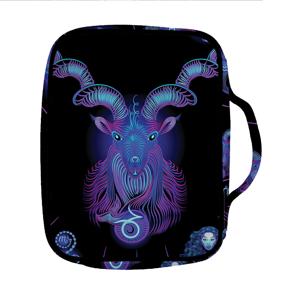 Capricorn And Astrological Signs Print Front Pocket Bible Bag