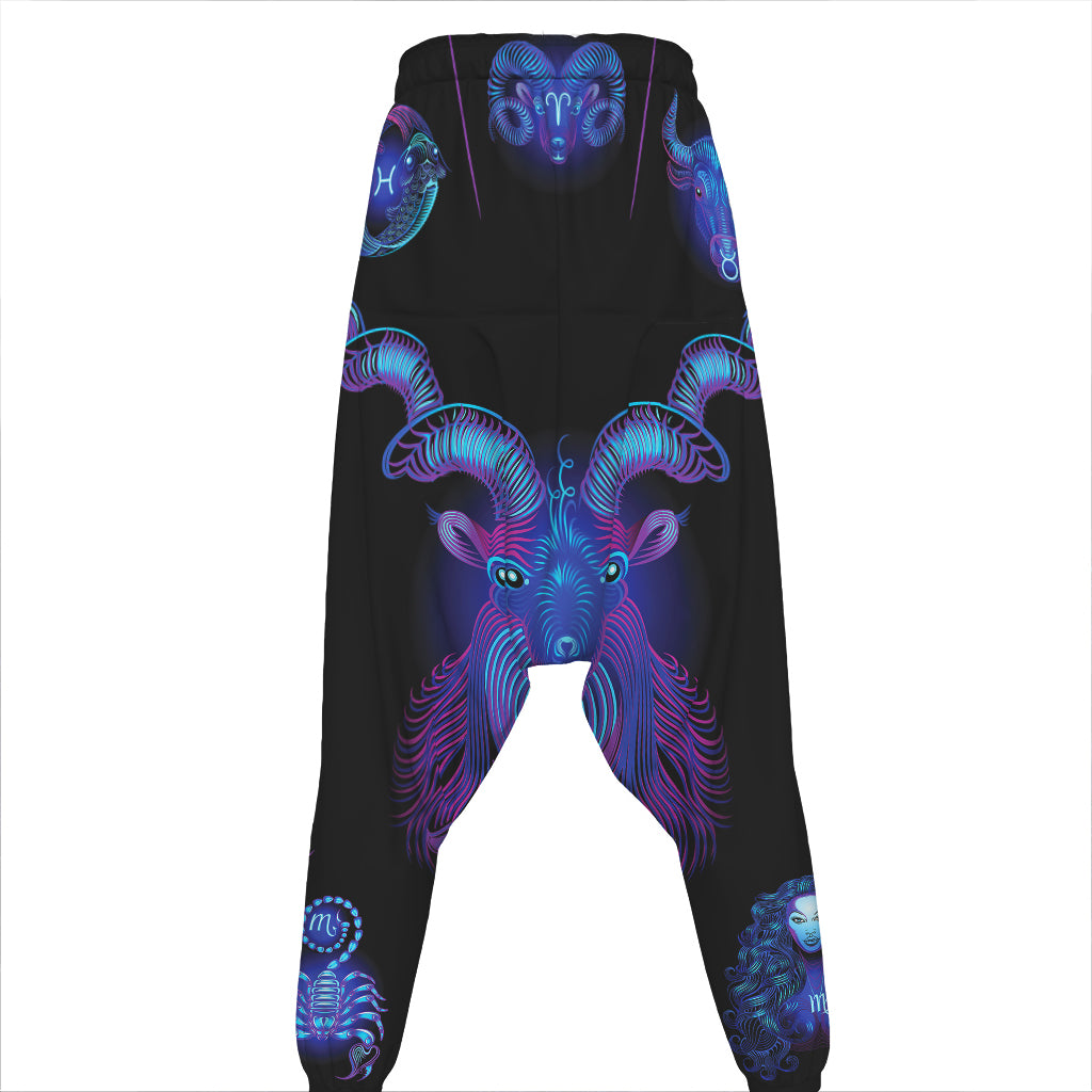 Capricorn And Astrological Signs Print Hammer Pants