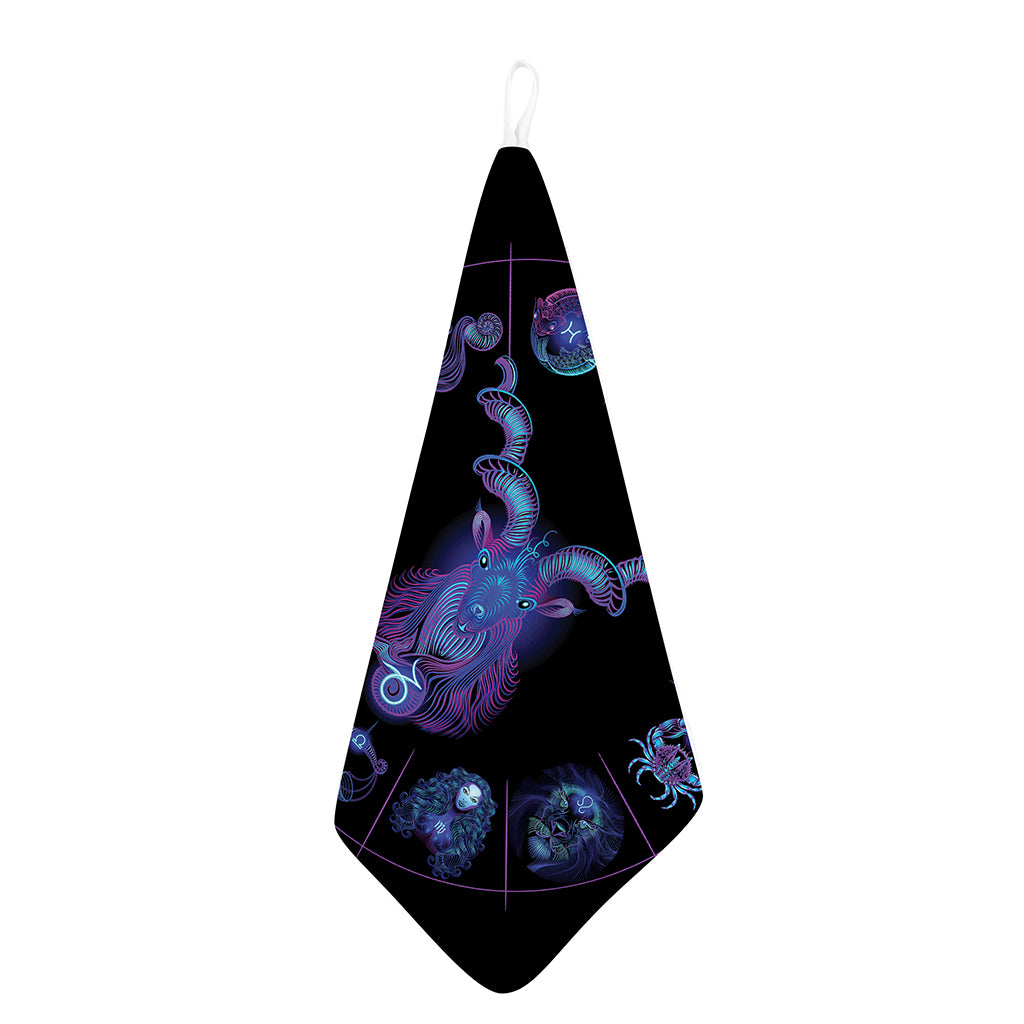 Capricorn And Astrological Signs Print Hand Towel