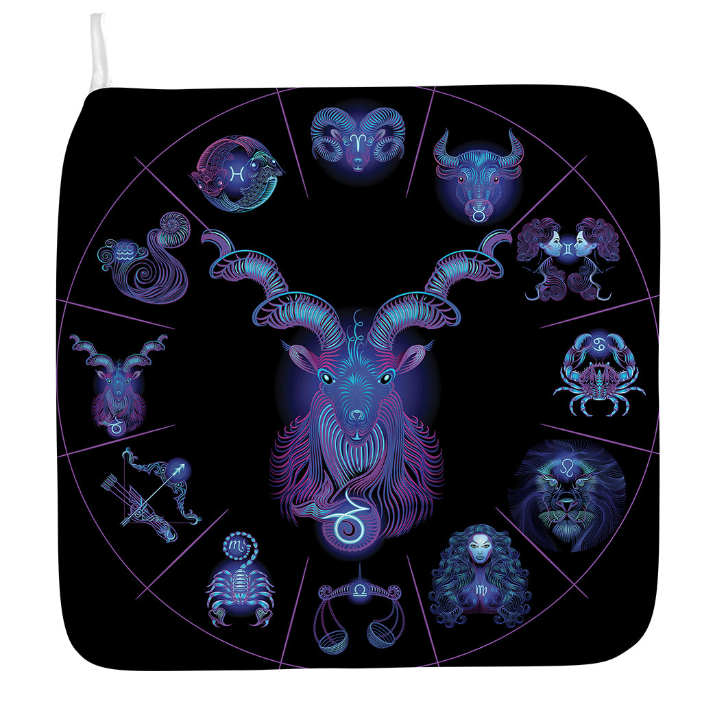 Capricorn And Astrological Signs Print Hand Towel