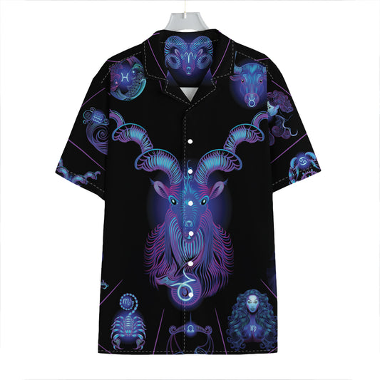 Capricorn And Astrological Signs Print Hawaiian Shirt
