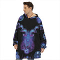 Capricorn And Astrological Signs Print Hoodie Blanket