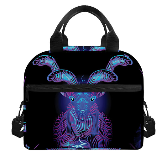 Capricorn And Astrological Signs Print Insulated Lunch Bag