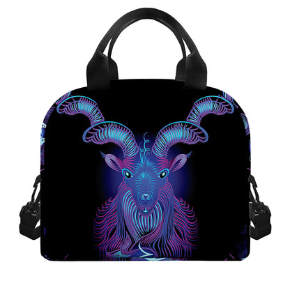 Capricorn And Astrological Signs Print Insulated Lunch Bag