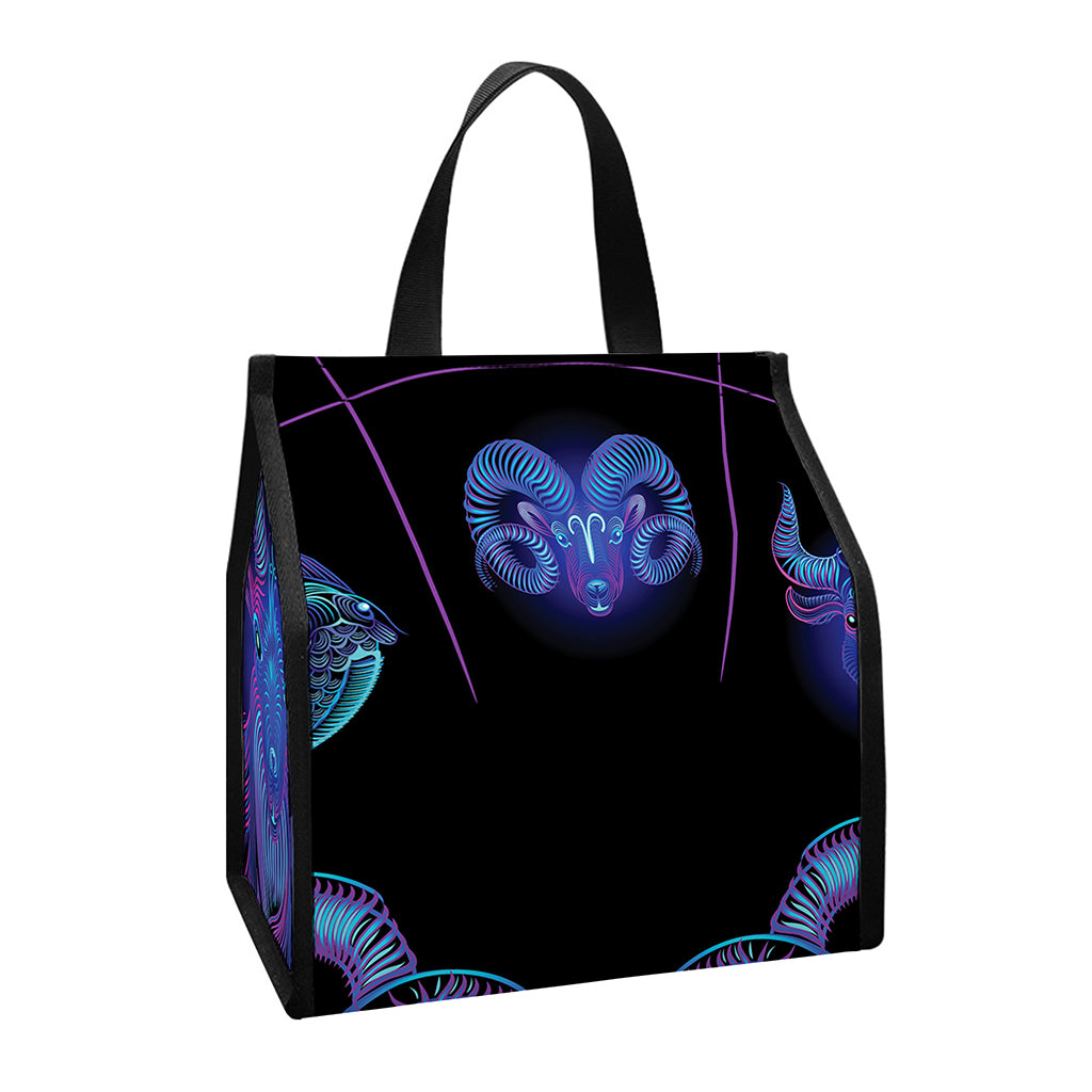 Capricorn And Astrological Signs Print Insulated Lunch Tote
