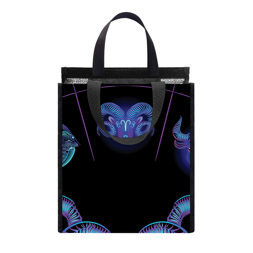 Capricorn And Astrological Signs Print Insulated Lunch Tote
