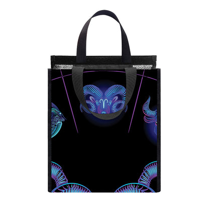 Capricorn And Astrological Signs Print Insulated Lunch Tote