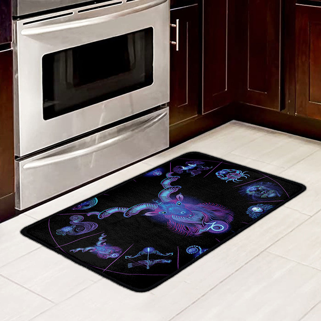 Capricorn And Astrological Signs Print Kitchen Mat