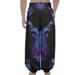 Capricorn And Astrological Signs Print Lantern Pants