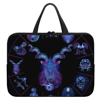 Capricorn And Astrological Signs Print Laptop Sleeve With Handle