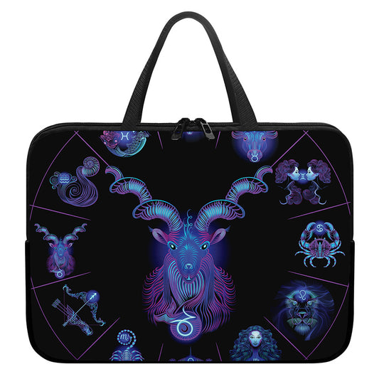 Capricorn And Astrological Signs Print Laptop Sleeve With Handle