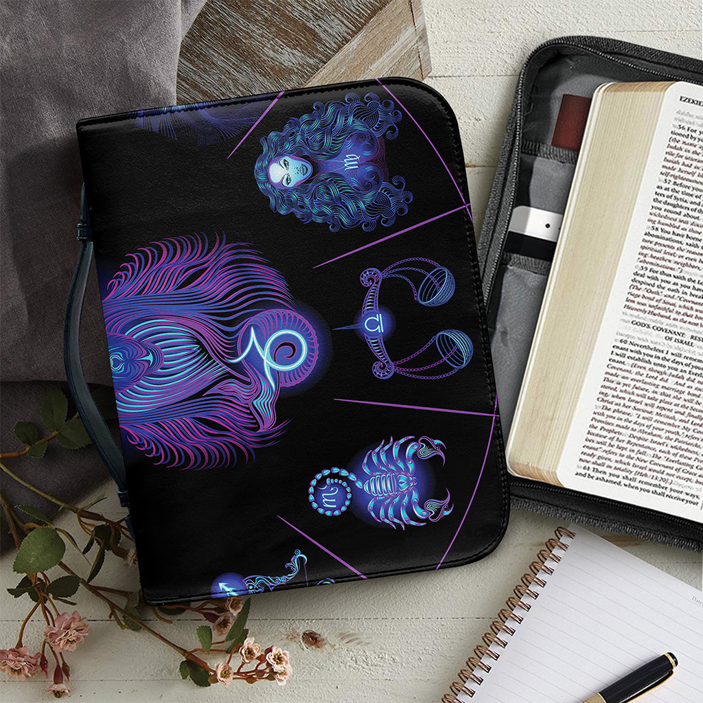 Capricorn And Astrological Signs Print Leather Bible Cover