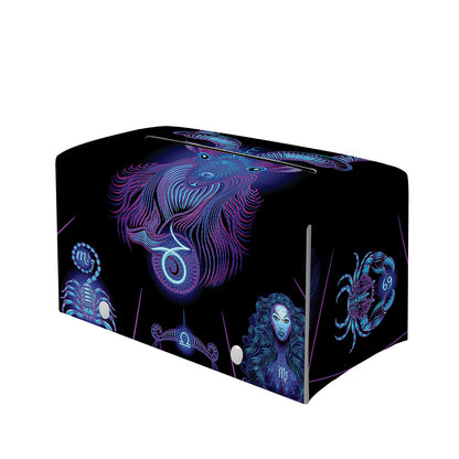 Capricorn And Astrological Signs Print Leather Tissue Box Cover