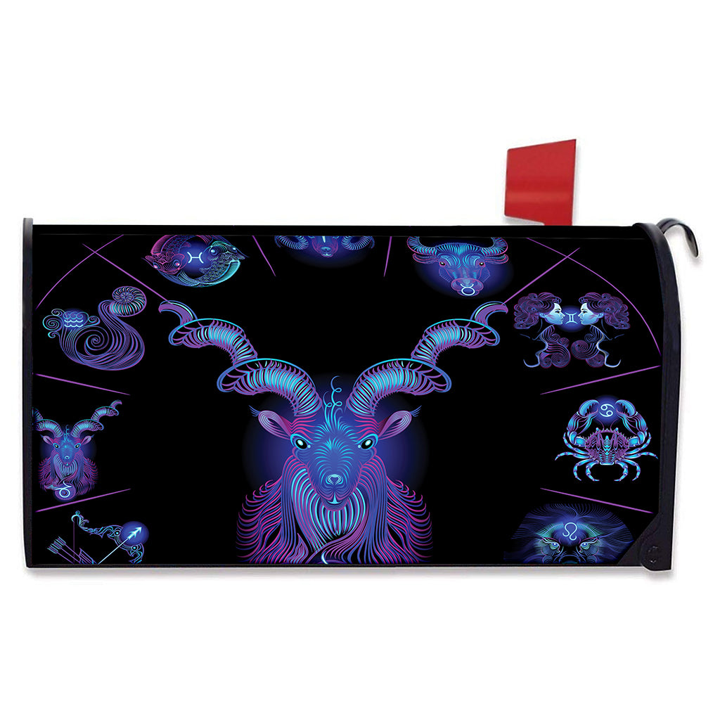Capricorn And Astrological Signs Print Mailbox Cover
