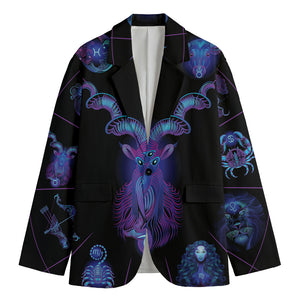 Capricorn And Astrological Signs Print Men's Blazer